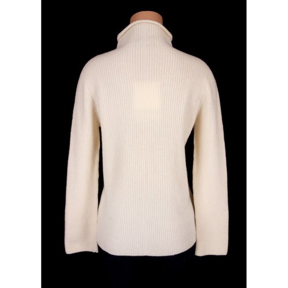 THE ROW New Natural Lonie Top In Wool And Cashmere Sweater M L - Picture 4 of 7